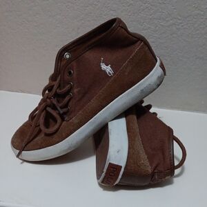 Brown Polo High-Top Sneakers